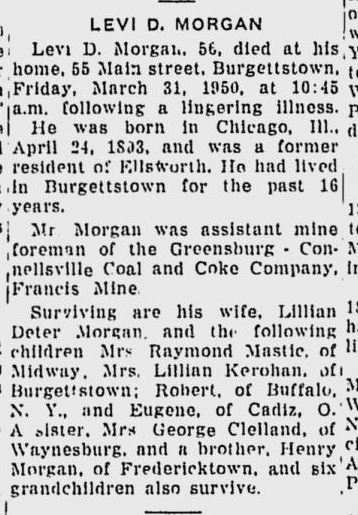 Levi Daniel Morgan obit